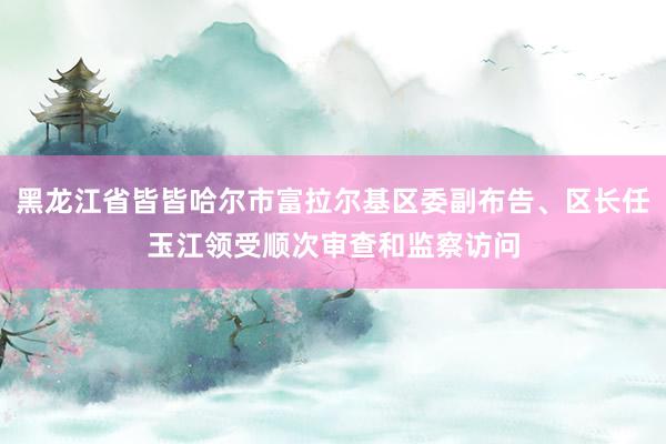 黑龙江省皆皆哈尔市富拉尔基区委副布告、区长任玉江领受顺次审查和监察访问