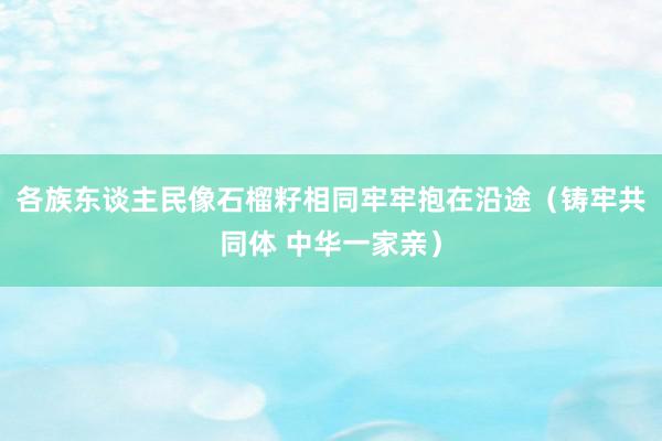 各族东谈主民像石榴籽相同牢牢抱在沿途（铸牢共同体 中华一家亲）