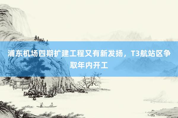 浦东机场四期扩建工程又有新发扬，T3航站区争取年内开工